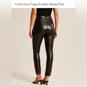 A&F Curve love vegan leather skinny pants